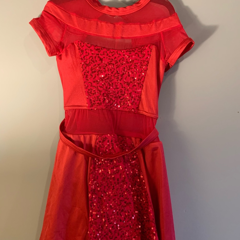 Weissman Red Sequin Jazz Dress Costume
